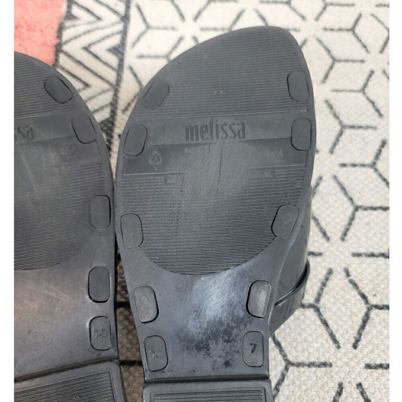 Melissa+Jason Wu Diane Vegan Slide Jelly in Black, sz 7 - Picture 15 of 16